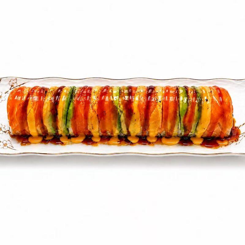 Flaming Rainbow Roll [Spicy]